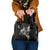 Hawaii Aloha Turtle Hibiscus and Leaves Shoulder Handbag with Polynesian and Kakau Tattoos Black Color - Polynesian Pride