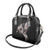 Hawaii Aloha Turtle Hibiscus and Leaves Shoulder Handbag with Polynesian and Kakau Tattoos Black Color - Polynesian Pride