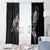 Hawaii Aloha Turtle Hibiscus and Leaves Window Curtain with Polynesian and Kakau Tattoos Black Color - Polynesian Pride