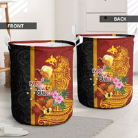 Papua New Guinea Independence Day Laundry Basket Birds-of-Paradise Melanesian Tattoos Tropical Plants LT03 - Polynesian Pride