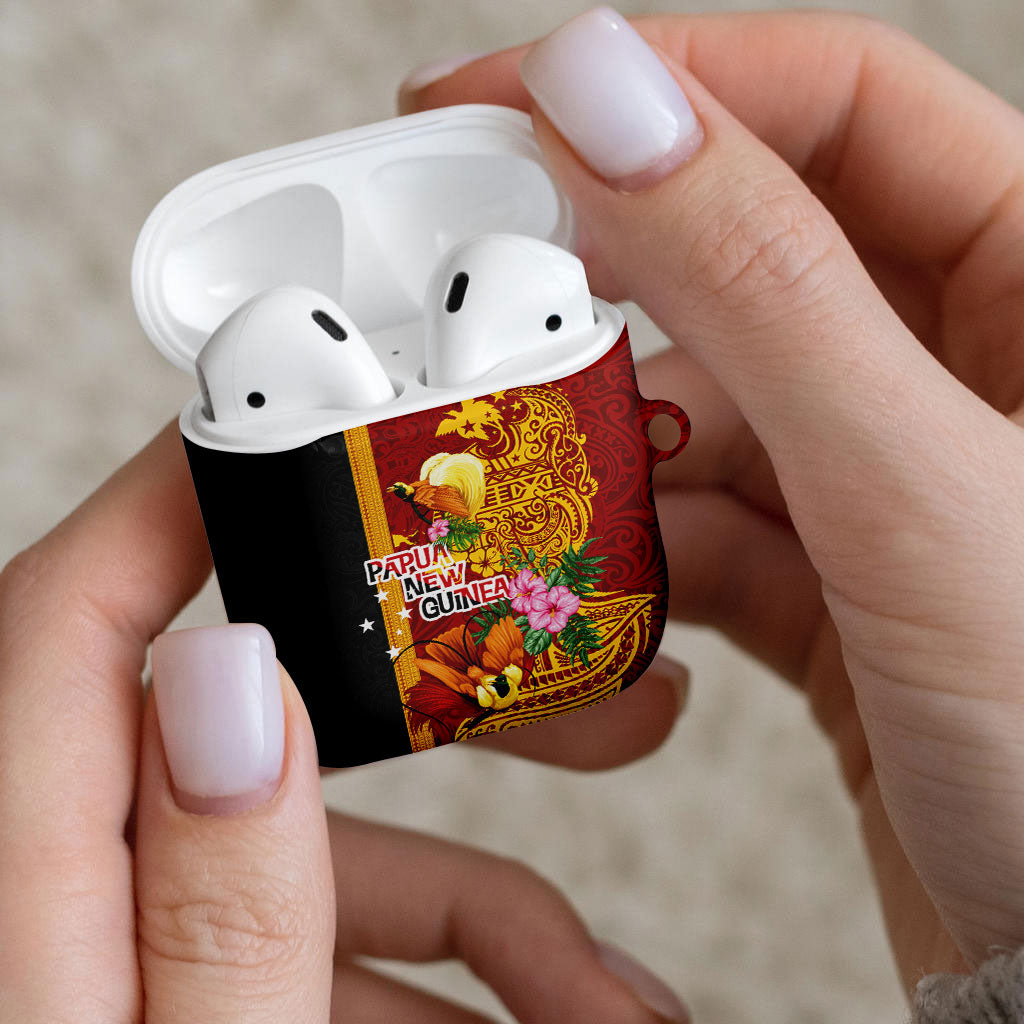 Papua New Guinea Independence Day AirPods Case Birds-of-Paradise Melanesian Tattoos Tropical Plants LT03 - Polynesian Pride