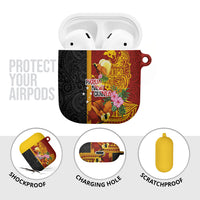 Papua New Guinea Independence Day AirPods Case Birds-of-Paradise Melanesian Tattoos Tropical Plants LT03 - Polynesian Pride