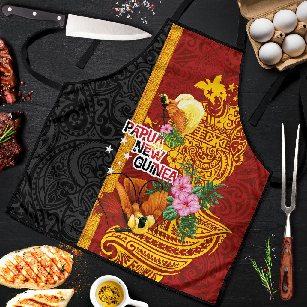 Papua New Guinea Independence Day Apron Birds-of-Paradise Melanesian Tattoos Tropical Plants LT03 Multicolor - Polynesian Pride