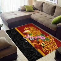 Papua New Guinea Independence Day Area Rug Birds-of-Paradise Melanesian Tattoos Tropical Plants LT03 - Polynesian Pride