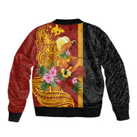 Papua New Guinea Independence Day Bomber Jacket Birds-of-Paradise Melanesian Tattoos Tropical Plants LT03 - Polynesian Pride
