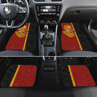 Papua New Guinea Independence Day Car Mats Birds-of-Paradise Melanesian Tattoos Tropical Plants LT03 Set 4pcs Multicolor - Polynesian Pride