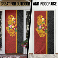 Papua New Guinea Independence Day Door Cover Birds-of-Paradise Melanesian Tattoos Tropical Plants LT03 - Polynesian Pride