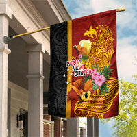 Papua New Guinea Independence Day Garden Flag Birds-of-Paradise Melanesian Tattoos Tropical Plants LT03 House Flag Multicolor - Polynesian Pride