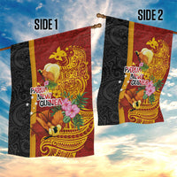 Papua New Guinea Independence Day Garden Flag Birds-of-Paradise Melanesian Tattoos Tropical Plants LT03 - Polynesian Pride