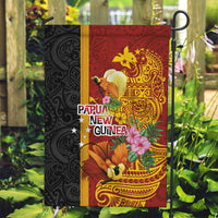 Papua New Guinea Independence Day Garden Flag Birds-of-Paradise Melanesian Tattoos Tropical Plants LT03 Garden Flag Multicolor - Polynesian Pride