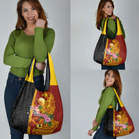Papua New Guinea Independence Day Grocery Bag Birds-of-Paradise Melanesian Tattoos Tropical Plants LT03 - Polynesian Pride