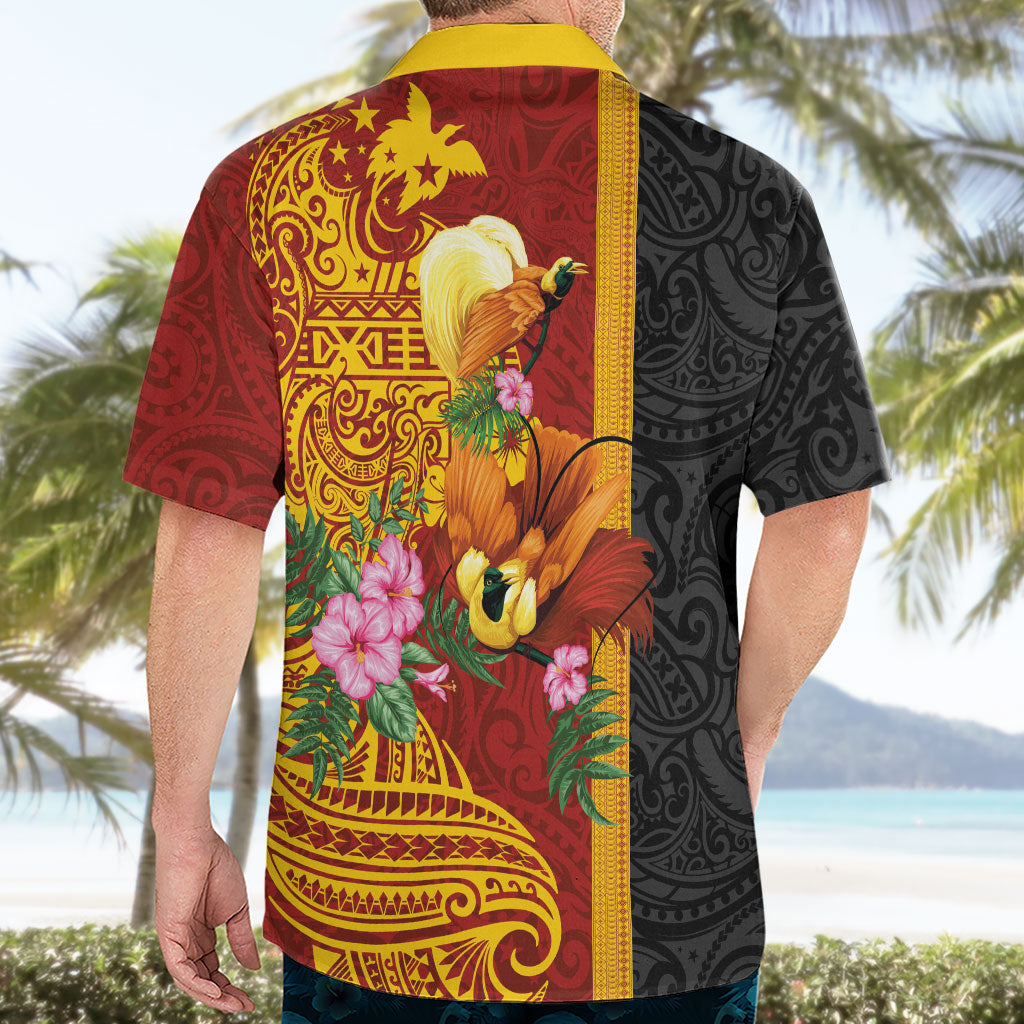 Papua New Guinea Independence Day Hawaiian Shirt Birds-of-Paradise Melanesian Tattoos Tropical Plants LT03 - Polynesian Pride