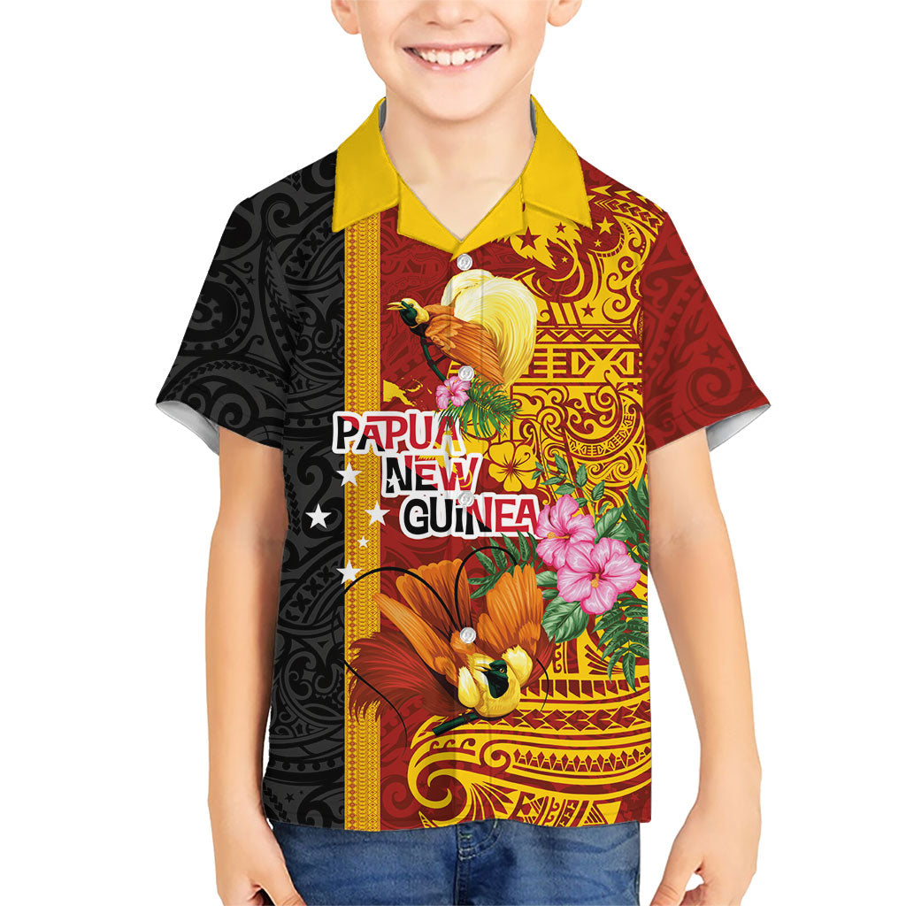 Papua New Guinea Independence Day Hawaiian Shirt Birds-of-Paradise Melanesian Tattoos Tropical Plants LT03 - Polynesian Pride