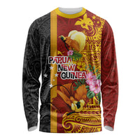 Papua New Guinea Independence Day Long Sleeve Shirt Birds-of-Paradise Melanesian Tattoos Tropical Plants LT03 Unisex Multicolor - Polynesian Pride