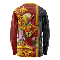 Papua New Guinea Independence Day Long Sleeve Shirt Birds-of-Paradise Melanesian Tattoos Tropical Plants LT03 - Polynesian Pride