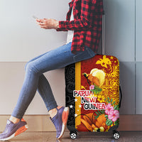 Papua New Guinea Independence Day Luggage Cover Birds-of-Paradise Melanesian Tattoos Tropical Plants LT03 - Polynesian Pride