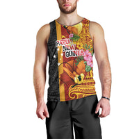 Papua New Guinea Independence Day Men Tank Top Birds-of-Paradise Melanesian Tattoos Tropical Plants LT03 - Polynesian Pride