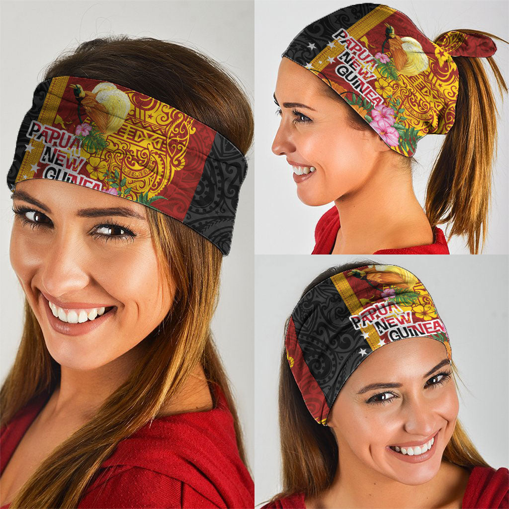 Papua New Guinea Independence Day Neck Gaiter Birds-of-Paradise Melanesian Tattoos Tropical Plants LT03 - Polynesian Pride