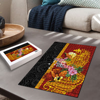 Papua New Guinea Independence Day Puzzle Birds-of-Paradise Melanesian Tattoos Tropical Plants LT03 - Polynesian Pride
