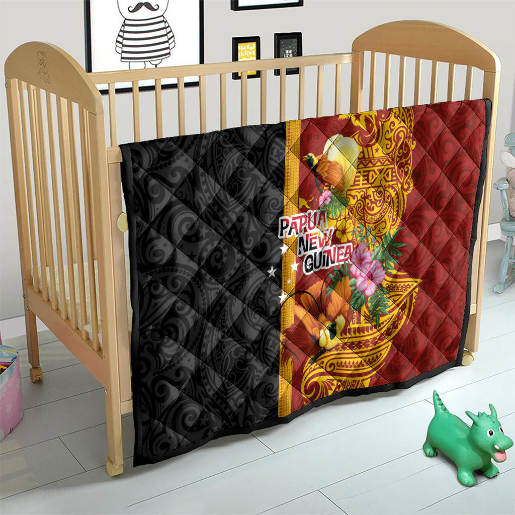 Papua New Guinea Independence Day Quilt Birds-of-Paradise Melanesian Tattoos Tropical Plants LT03 - Polynesian Pride