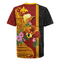 Papua New Guinea Independence Day Rugby Jersey Birds-of-Paradise Melanesian Tattoos Tropical Plants LT03 - Polynesian Pride