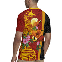 Papua New Guinea Independence Day Rugby Jersey Birds-of-Paradise Melanesian Tattoos Tropical Plants LT03 - Polynesian Pride