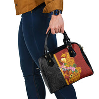 Papua New Guinea Independence Day Shoulder Handbag Birds-of-Paradise Melanesian Tattoos Tropical Plants LT03 - Polynesian Pride