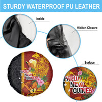 Papua New Guinea Independence Day Spare Tire Cover Birds-of-Paradise Melanesian Tattoos Tropical Plants LT03 - Polynesian Pride