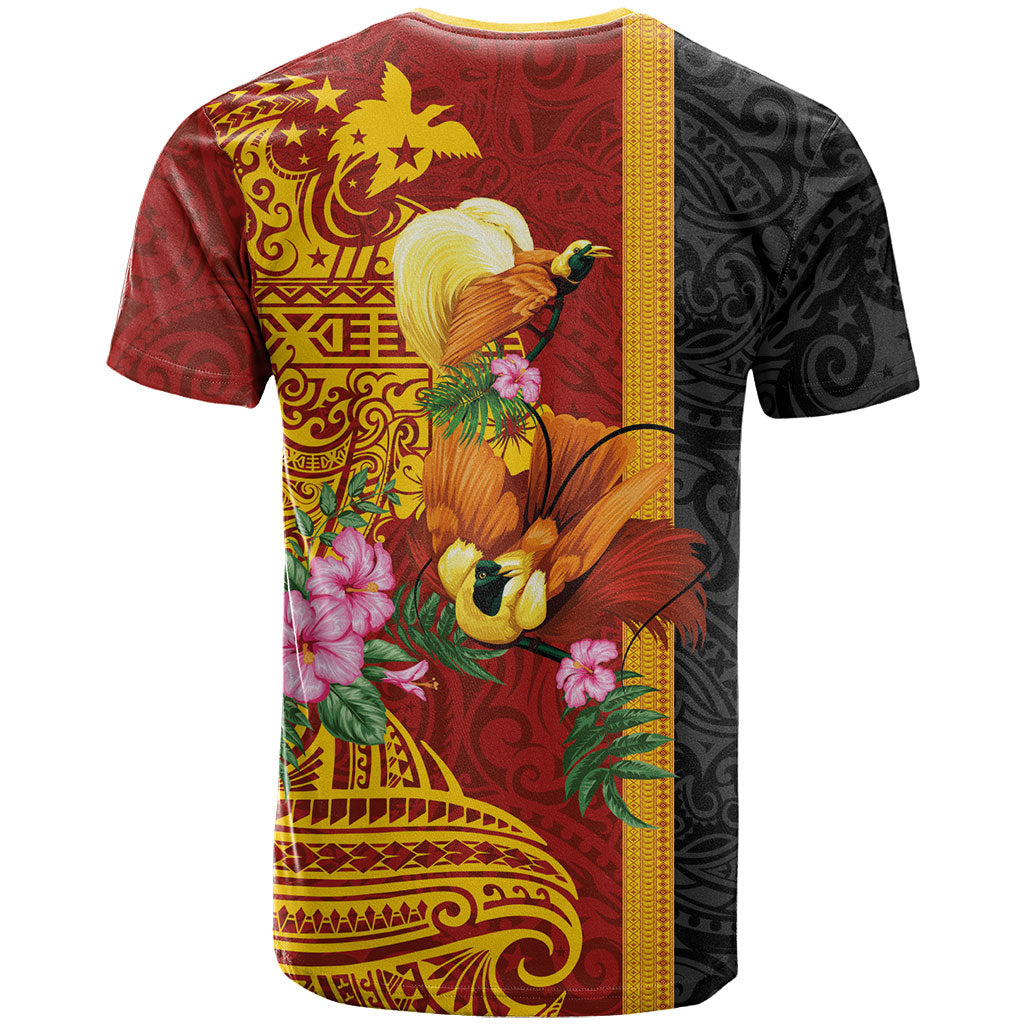 Papua New Guinea Independence Day T Shirt Birds-of-Paradise Melanesian Tattoos Tropical Plants LT03 - Polynesian Pride