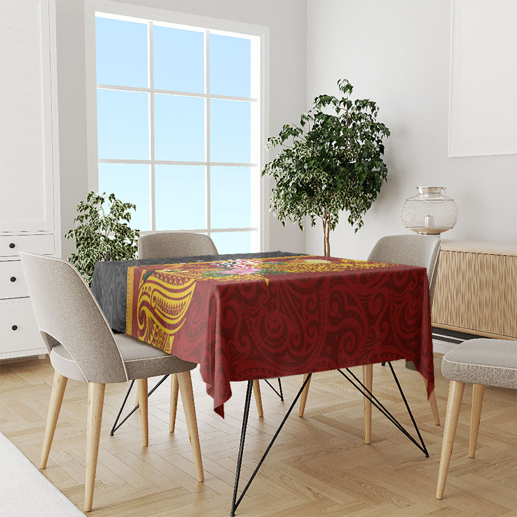 Papua New Guinea Independence Day Tablecloth Birds-of-Paradise Melanesian Tattoos Tropical Plants LT03 - Polynesian Pride