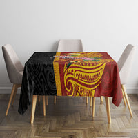 Papua New Guinea Independence Day Tablecloth Birds-of-Paradise Melanesian Tattoos Tropical Plants LT03 - Polynesian Pride