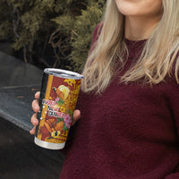 Papua New Guinea Independence Day Tumbler Cup Birds-of-Paradise Melanesian Tattoos Tropical Plants LT03 - Polynesian Pride
