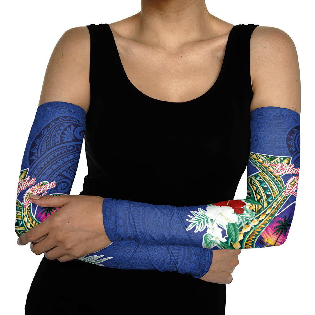 Guam Chamorro Arm Sleeves Tribal Latte Stone and Seal Artwork Polynesian Patterns LT03 - Polynesian Pride