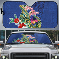 Guam Chamorro Auto Sun Shade Tribal Latte Stone and Seal Artwork Polynesian Patterns LT03 Multicolor - Polynesian Pride