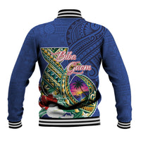 Guam Chamorro Baseball Jacket Tribal Latte Stone and Seal Artwork Polynesian Patterns LT03 - Polynesian Pride