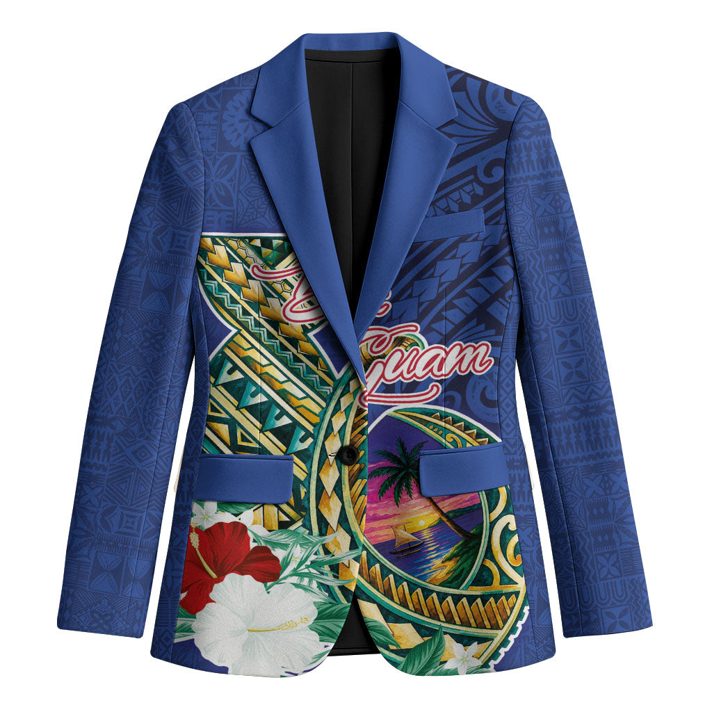 Guam Chamorro Blazer Tribal Latte Stone and Seal Artwork Polynesian Patterns LT03 Unisex Multicolor - Polynesian Pride