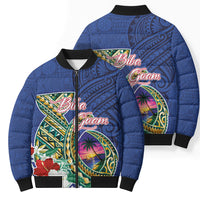Guam Chamorro Bomber Puffer Jacket Tribal Latte Stone and Seal Artwork Polynesian Patterns LT03 - Polynesian Pride