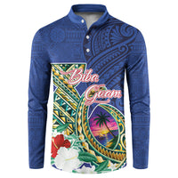 Guam Chamorro Button Sweatshirt Tribal Latte Stone and Seal Artwork Polynesian Patterns LT03 Multicolor - Polynesian Pride