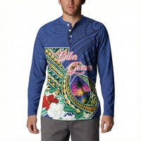 Guam Chamorro Button Sweatshirt Tribal Latte Stone and Seal Artwork Polynesian Patterns LT03 - Polynesian Pride