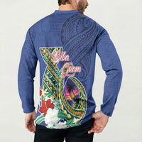 Guam Chamorro Button Sweatshirt Tribal Latte Stone and Seal Artwork Polynesian Patterns LT03 - Polynesian Pride