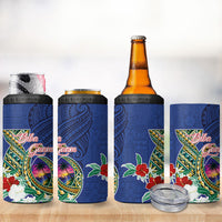 Guam Chamorro 4 in 1 Can Cooler Tumbler Tribal Latte Stone and Seal Artwork Polynesian Patterns LT03 - Polynesian Pride