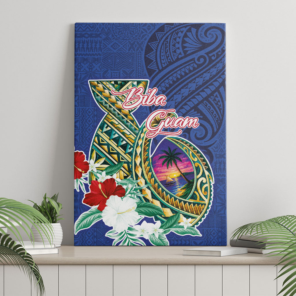 Guam Chamorro Canvas Wall Art Tribal Latte Stone and Seal Artwork Polynesian Patterns LT03 - Polynesian Pride