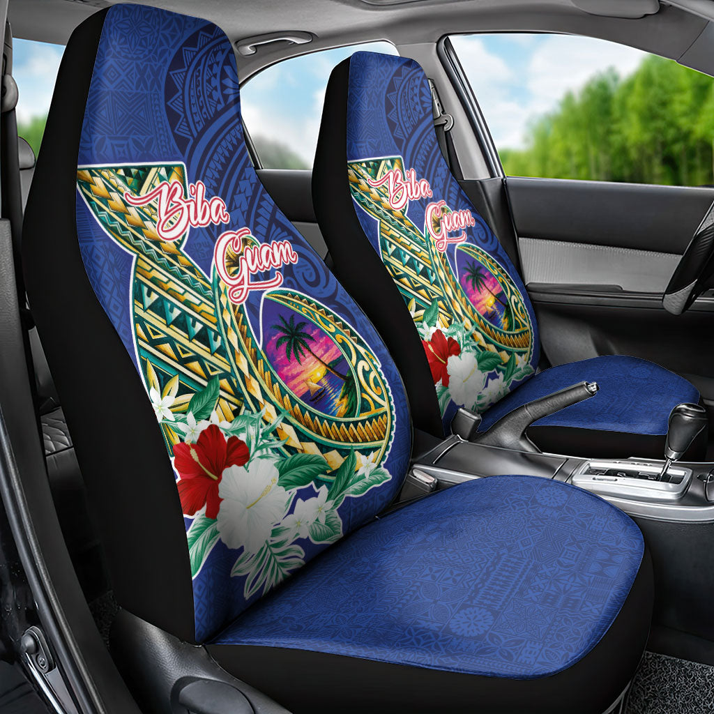 Guam Chamorro Car Seat Cover Tribal Latte Stone and Seal Artwork Polynesian Patterns LT03 - Polynesian Pride
