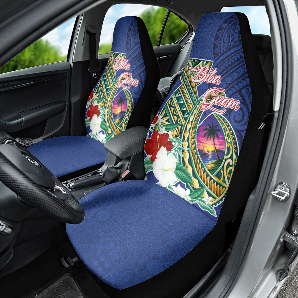Guam Chamorro Car Seat Cover Tribal Latte Stone and Seal Artwork Polynesian Patterns LT03 - Polynesian Pride