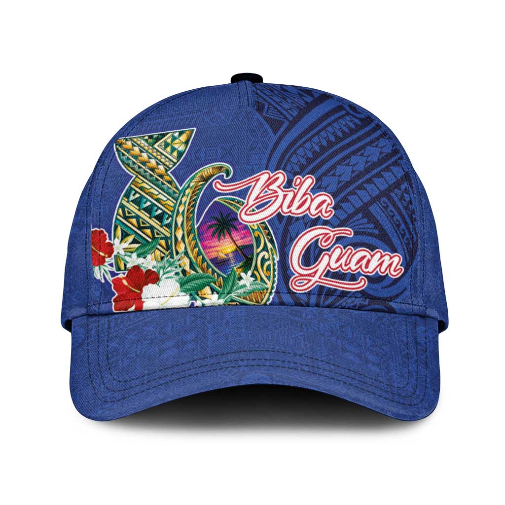 Guam Chamorro Classic Cap Tribal Latte Stone and Seal Artwork Polynesian Patterns LT03 Universal Fit Multicolor - Polynesian Pride