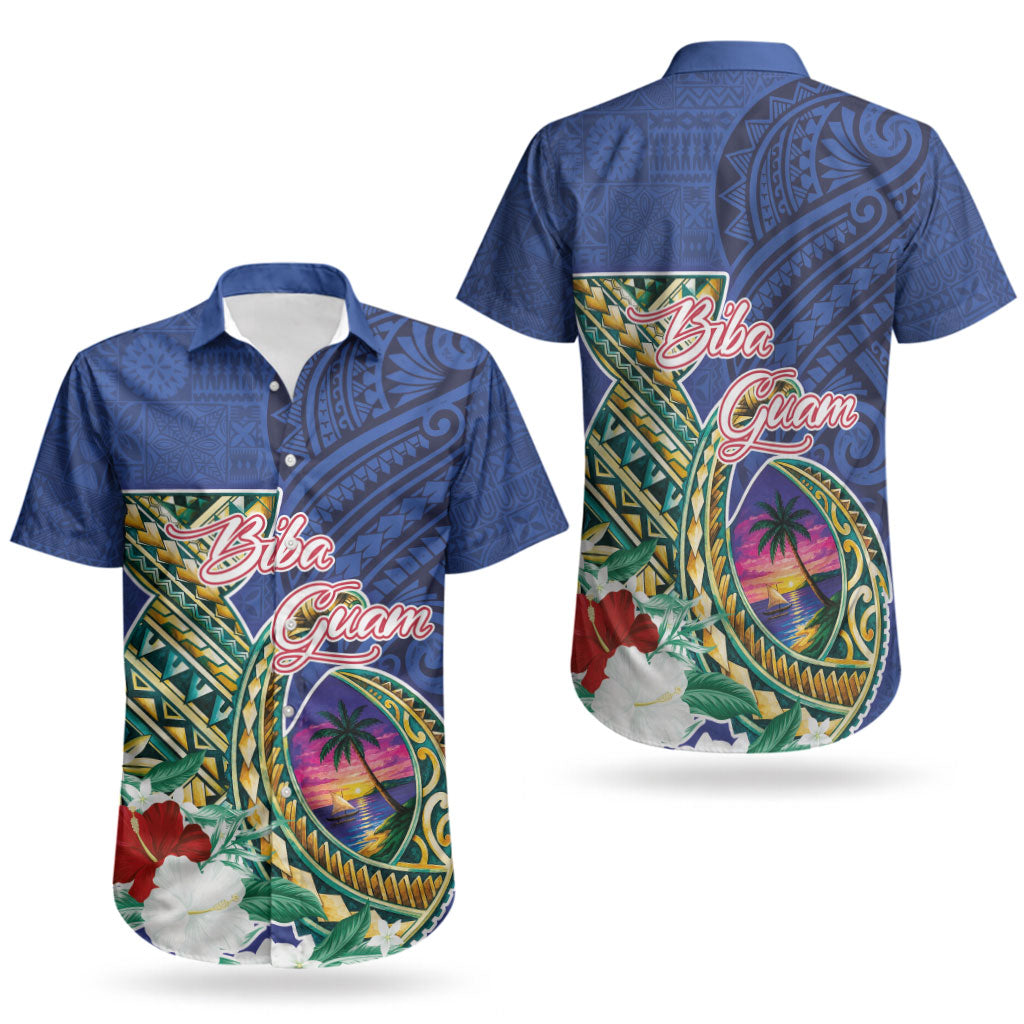 Guam Chamorro Couples Matching Mermaid Dress and Hawaiian Shirt Tribal Latte Stone and Seal Artwork Polynesian Patterns LT03 - Polynesian Pride