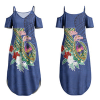 Guam Chamorro Couples Matching Summer Maxi Dress and Long Sleeve Button Shirt Tribal Latte Stone and Seal Artwork Polynesian Patterns LT03 - Polynesian Pride