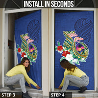 Guam Chamorro Door Cover Tribal Latte Stone and Seal Artwork Polynesian Patterns LT03 - Polynesian Pride