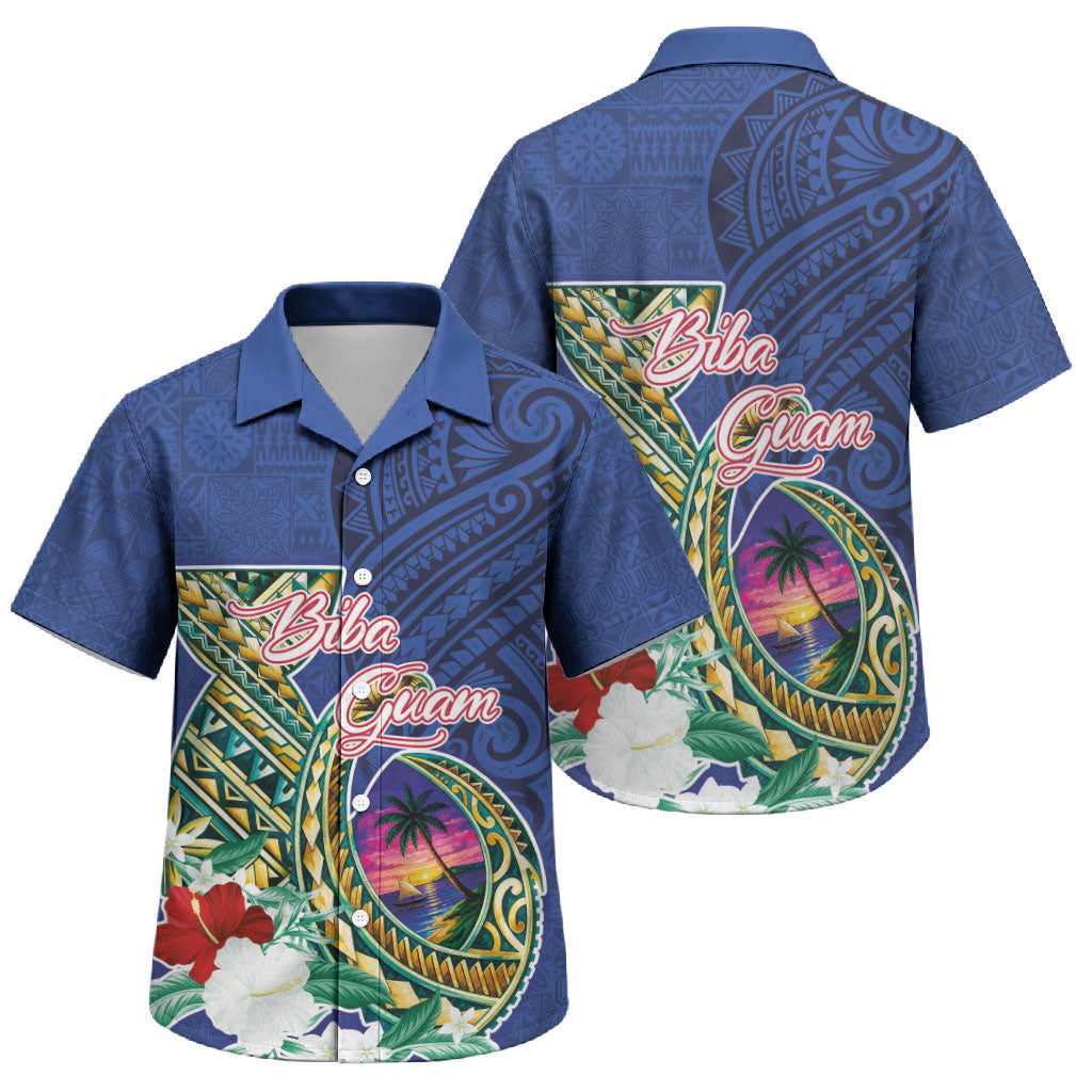 Guam Chamorro Family Matching Mermaid Dress and Hawaiian Shirt Tribal Latte Stone and Seal Artwork Polynesian Patterns LT03 Son's Shirt Multicolor - Polynesian Pride