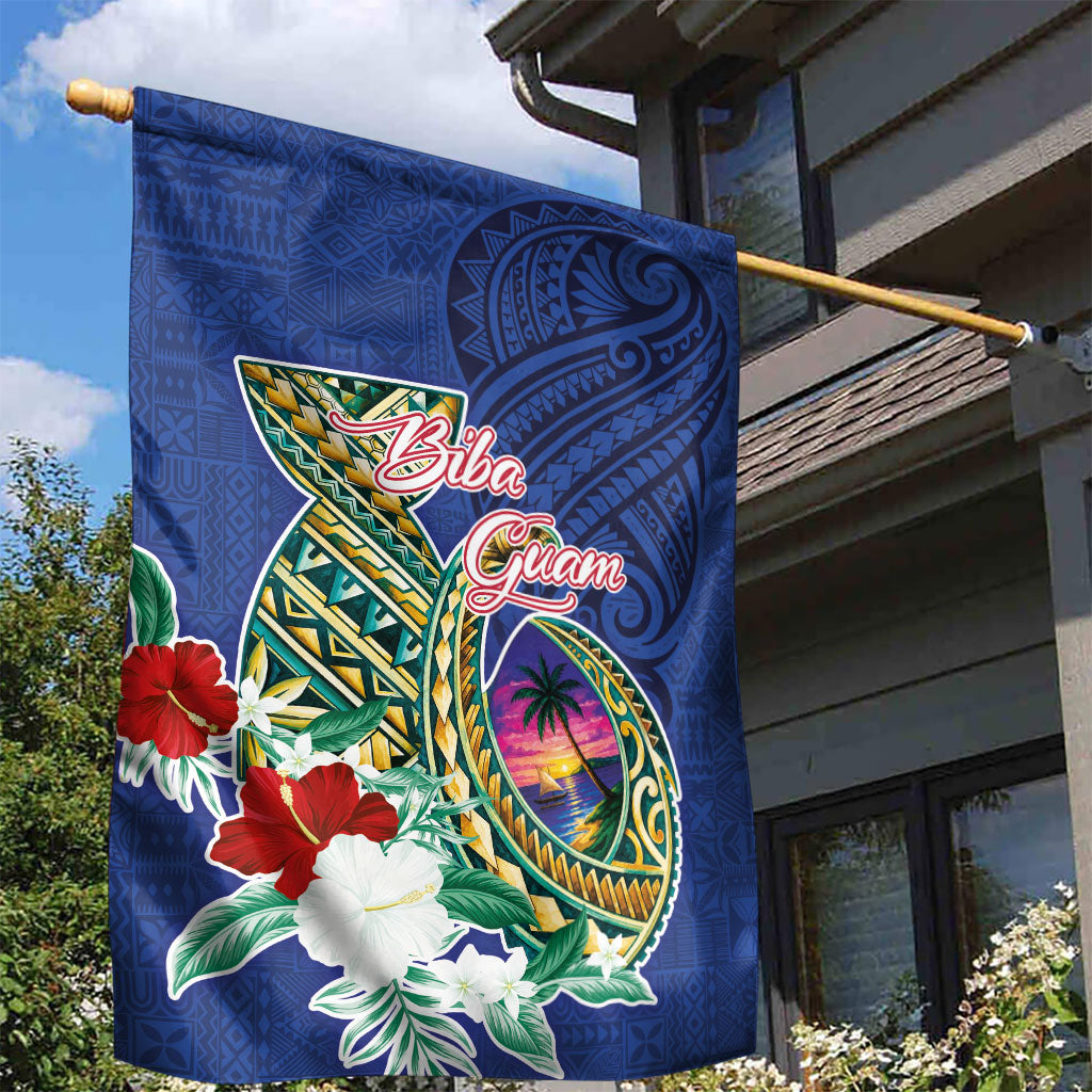 Guam Chamorro Garden Flag Tribal Latte Stone and Seal Artwork Polynesian Patterns LT03 - Polynesian Pride